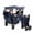 Navy, variant on WONDERFOLD X2R Rev Stroller Wagon (2 Seater) - Collapsible Stroller Wagon with 5-Point Seatbelt Harnesses, Reclining Seats & Footwells, Black