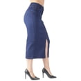 thumbnail image 6 of Fashion2Love Women's Juniors Long Pencil Stretch Denim Skirt, 6 of 10