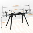thumbnail image 2 of Yeshouse Portable Miter Saw Table, Universal Miter Saw Stand 440 LBS Load Capacity Fits Most Brands, Folding Saw Stands with Quick Release Mounting Brackets, End Stops for Repeat Cutting, Black, 2 of 7