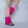 thumbnail image 4 of Lroveb Leg Warmers for Women Furry Boot Cover Imitation Socks Shoe Leg Long Foot Womens Warmers Warm Slim Knitted Socks, 4 of 6