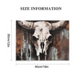 thumbnail image 3 of JEUXUS  Rustic Brown Longhorn Cow Skull Painting Giclee Canvas Prints Art Retro Western Farmhouse Theme Picture Vintage Artwork for Home Living Room Bedroom Wall Decoration Ready to Hang 16x12in, 3 of 6