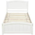thumbnail image 2 of Gzxs Twin Size Bed Frame Heavy Duty Metal Platform with Headboard, Footboard, Wood Slat Support, Mattress Foundation, White, 2 of 9