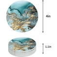 thumbnail image 1 of RYLABLUE Marble Texture Golden Lines Pattern Set of 8 Round Coaster for Drinks, Absorbent Ceramic Stone Coasters Cup Mat with Cork Base for Home Kitchen Room Coffee Table Bar Decor, 1 of 5
