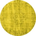thumbnail image 1 of Ahgly Company Machine Washable Indoor Round Persian Yellow Traditional Area Rugs, 4' Round, 1 of 4