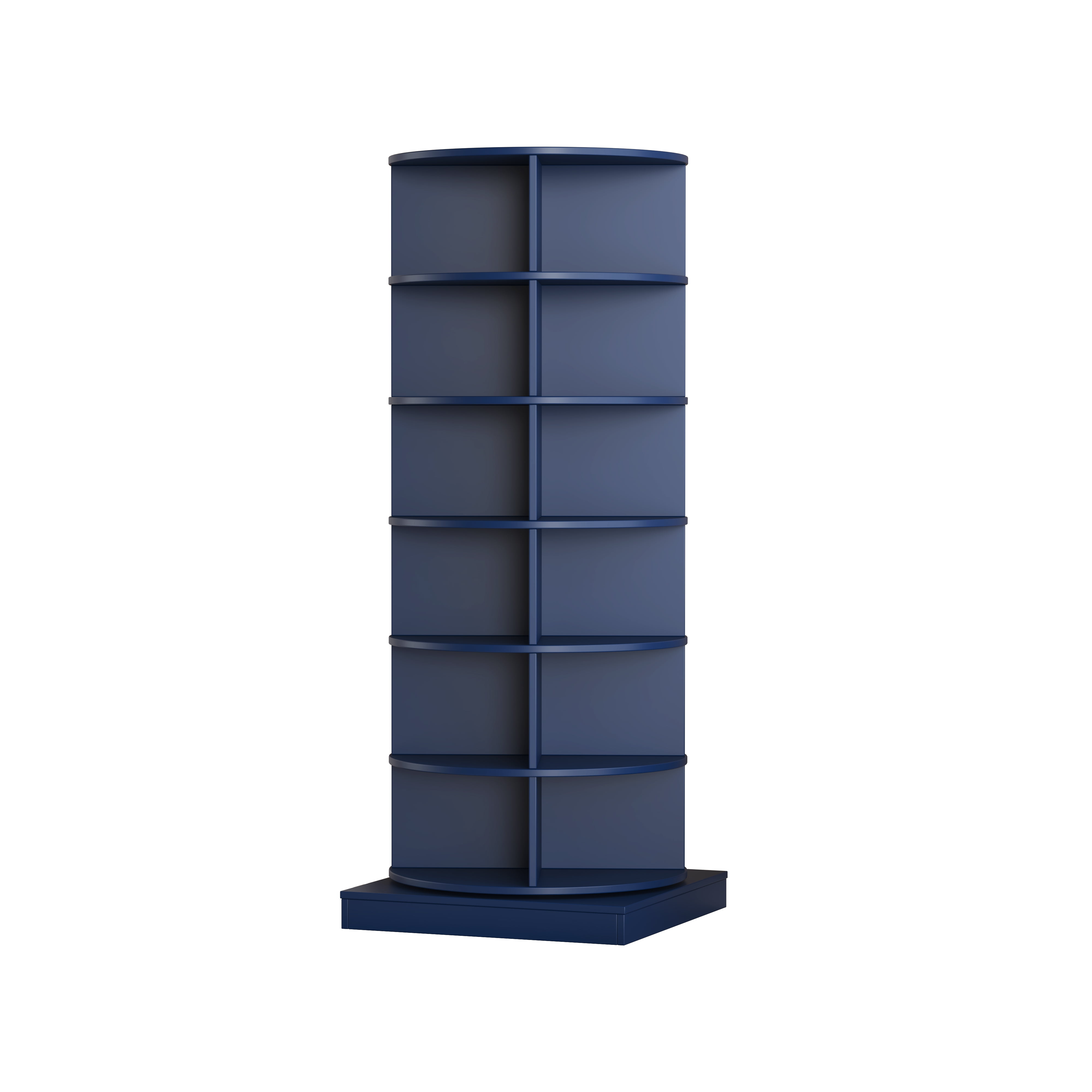 Miniyam 360° Rotating Shoe Rack, 6-Tiers Shoe Rack Organizer for Entryway, Blue