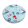 thumbnail image 2 of Lsque Sailboats Anchors Round Bar chair cushion covers Velvet Fabric Premium Comfort Protects from Scratches and Stains for 14-17 Inch Chair- 12 inch, 2 of 7