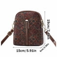 thumbnail image 4 of Lispipm Crossbody Phone Purse for Women Small Suede Shoulder Bag Ladies Double Zipper Travel Work Bags with Detachable Strap, 4 of 4