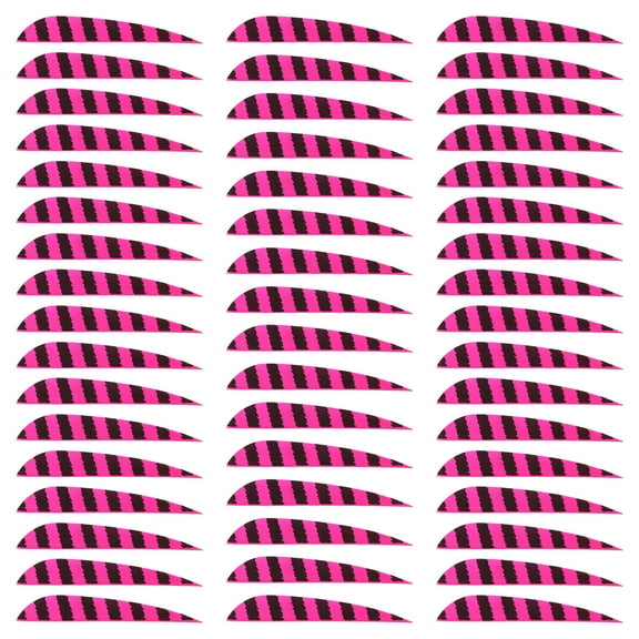 Uxcell Arrow Vanes Arrow Fletching 4" Water Drop Shape Turkey Feathers for Hunting DIY Shooting(Pink, Pack of 50)