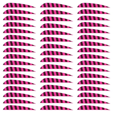 Uxcell Arrow Vanes Arrow Fletching 4 Water Drop Shape Turkey Feathers for Hunting DIY Shooting(Pink Pack of 50)