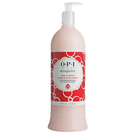 OPI Avojuice Skin Quenchers Hand & Body Lotion, Cran & Berry, 32 Oz