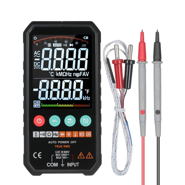 Multímetro digital LCD 6000 cuentas Medidor universal de valor eficaz verdadero Mastfuyi FY107B