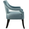 thumbnail image 3 of Modway Harken Modern Performance Velvet Accent Chair in Light Blue, 3 of 7