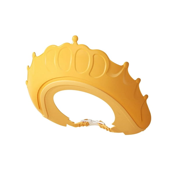 Sombrero de lavado de pelo para Bebé perfke Sombrero de Champú suave Sombrero impermeable para niño amarillo Sombrero de baño ajustable