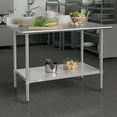 thumbnail image 2 of Flash Furniture 30" x 48" Adjustable Shelf Stainless Steel General Purpose Table with 4" Backsplash, 2 of 10