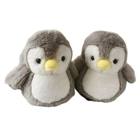 

HGYCPP Women Cartoon Stuffed Penguin House Slippers Cozy Fuzzy Plush Winter Home Shoes