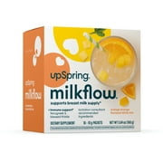 UpSpring MilkFlow Drink Mix Breastfeeding Supplement with Immune Support, Orange Mango, 16 Count