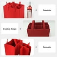 thumbnail image 2 of Monyance divided wine bag Carrying Wine Bag Party Champagne Bag Divided Beer Bag Decorative Wine Bag for Wine Gift(9.45X7.09X6.3Inches), 2 of 10