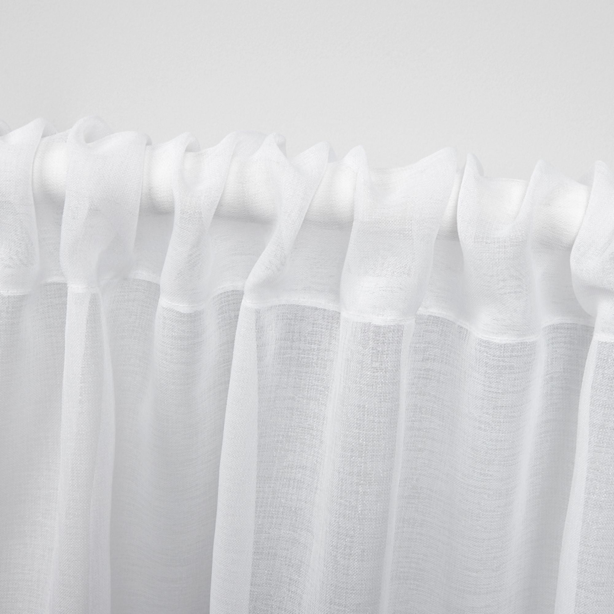 Exclusive Home Curtains Tassels Embellished Sheer Rod Pocket Curtain Panel Pair, 54x84, Linen