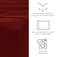 thumbnail image 5 of Breathable Cool Wrinkle Resistant Bed Sheets Set + 2 Bonus Pillowcases Burgundy for Full Size Bedding by Comfort Canopy, 5 of 12