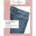 thumbnail image 2 of Jessica Simpson Stretch Denim Shorts for Girls, Washed Vintage Style Jean Shorts, 2 of 7