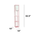 thumbnail image 3 of Creekwood Home 62.5" Storage & Display Floor Lamp w/ Charging Ports & LED Bulb, Light Pink, 3 of 6