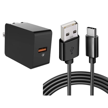 6ft Long USB-C Cable 18W Fast Home Charger for Motorola Moto G Stylus (2023)/Play (2023) - Power Cord Wall AC Adapter Long Wire QC3