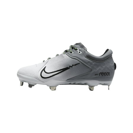Nike Women's Hyperdiamond 4 Elite Softball Cleats (7, White/Pure Platinum/Wolf Grey/Black)