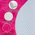 thumbnail image 5 of Socofuz Round Fluffy Rug, Rosy Red 5×5ft Washable Carpet - Plush Shaggy Non-Slip for Girl's Bedroom, Children's Room Nursery Bedroom, 5 of 7