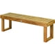 thumbnail image 3 of Costway Banco de madera de acacia para patio, banco de exterior con asiento de listones para comedor y dormitorio, banco sin respaldo para banco jardín patio piscina balcón, 3 of 5