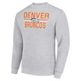 thumbnail image 2 of Men's Starter Heather Gray Denver Broncos Team Mesh Print Graphic Pullover Sweatshirt, 2 of 3