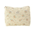 thumbnail image 6 of EWASWON 3 Pcs Cotton Quilted Makeup Bag Set Floral Cotton Cosmetic Bag Toiletry Travel Organizer Bag For Women Girls, 6 of 9