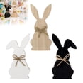 thumbnail image 4 of JHEHF 3PCS Easter Wooden Table Signs Rabbit Crafts Ornaments Rustic Farmhouse Freestanding Shelf Tabletop Tiered Tray Decor Holiday Party Supplies Table Centerpiece, 4 of 8