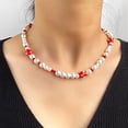 thumbnail image 5 of Collar de fresa roja TUNC Gargantilla Sencillez para mujeres, 5 of 5