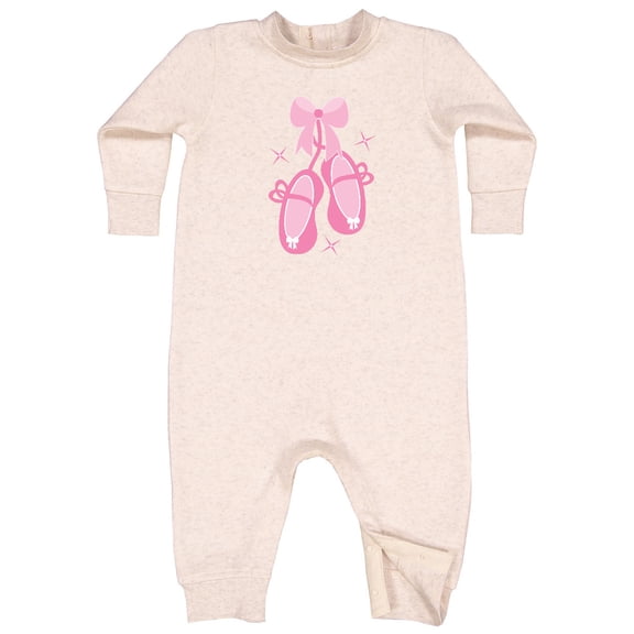 Inktastic Ballerina Pink Ballet Slippers Baby Fleece Romper