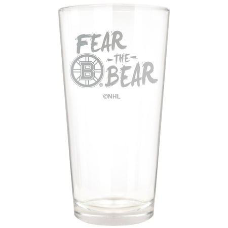 Boston Bruins Etched 16oz. Rally Cry Pint Glass