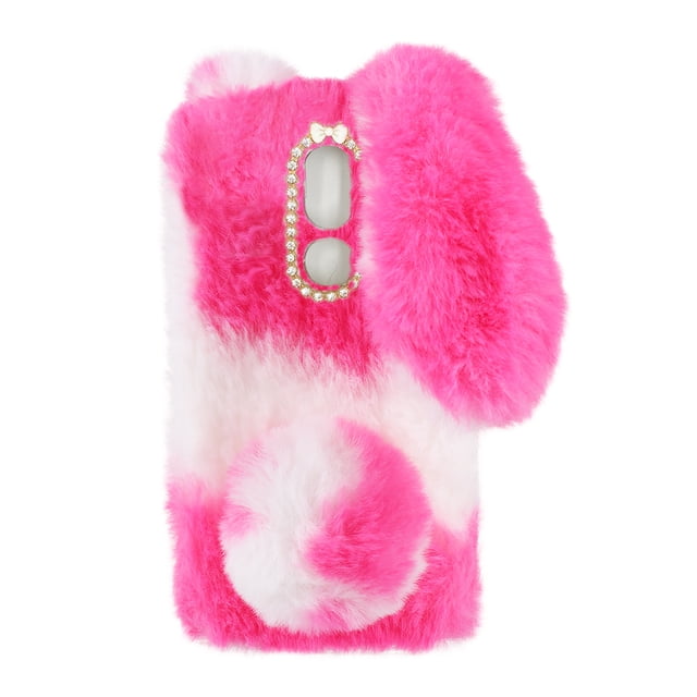MasteelfCA Étui de Téléphone Lapin en Peluche Mode Femme Compatible avec LG K40