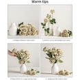 thumbnail image 3 of 10pcs Fake Black Roses Artificial Silk Flowers Faux Rose Flower Long Stems Bouquet for Arrangement Wedding Centerpiece Party Home Kitchen Decor (Black), 3 of 5