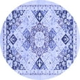 thumbnail image 1 of Ahgly Company Indoor Round Abstract Blue Modern Area Rugs, 3' Round, 1 of 4