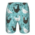thumbnail image 4 of Disketp Men'S Swim Trunks Hawaiian Breathable Surf Beach Swimsuits Mesh Lining Beach Shorts With Pockets-Lovely Roosters, 4 of 9