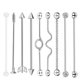 thumbnail image 2 of 9 piezas Industrial Ear Studs Flechas de acero inoxidable Tornillo Barbell Pendiente brillante Joyería Piercing para mujer Hombre, 2 of 5