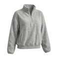 thumbnail image 2 of Hurxie Womens Quarter Zip Pullover Casual Shirts Half Zip Sweatshirts Half Zip Pullover Women Fall Winter Athletic Clothes, 2 of 3