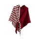 thumbnail image 3 of Chal de rayas triangulares para mujer, acogedor, informal, de fácil cuidado, cálido, con lazo para vestidos rojo, 3 of 7
