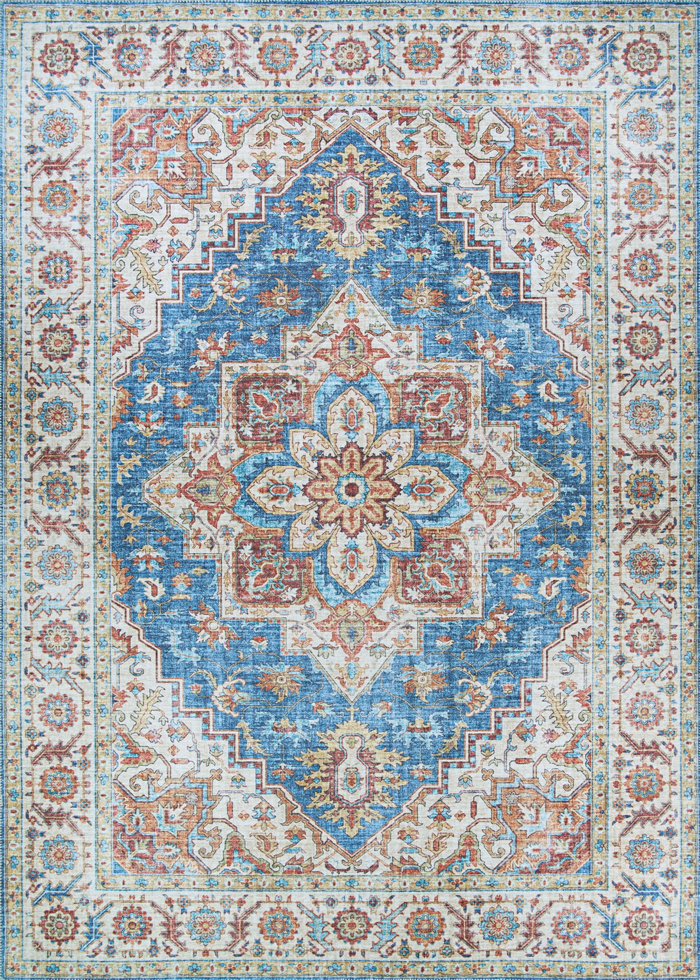 Couristan Pasha Sarouk Navy Area Rug