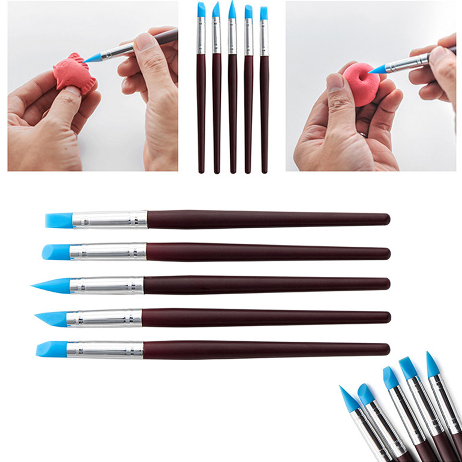 ZPAQI 43pc Polymer Clay Tool Ball Stylus Dotting Tools Modeling Sculpting Carving Tool