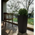 thumbnail image 5 of Aventis 13"x28"H Square Planter with Shelf Insert, Black, 5 of 5