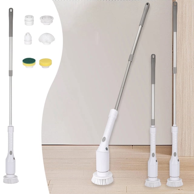Ganfancp Cepillo Limpiador Power Shower con 6 Cabezales Reemplazables para Baño Suelo Baldosa Bañera Cocina Artículos En Liquidación 1X Cepillo Eléctrico