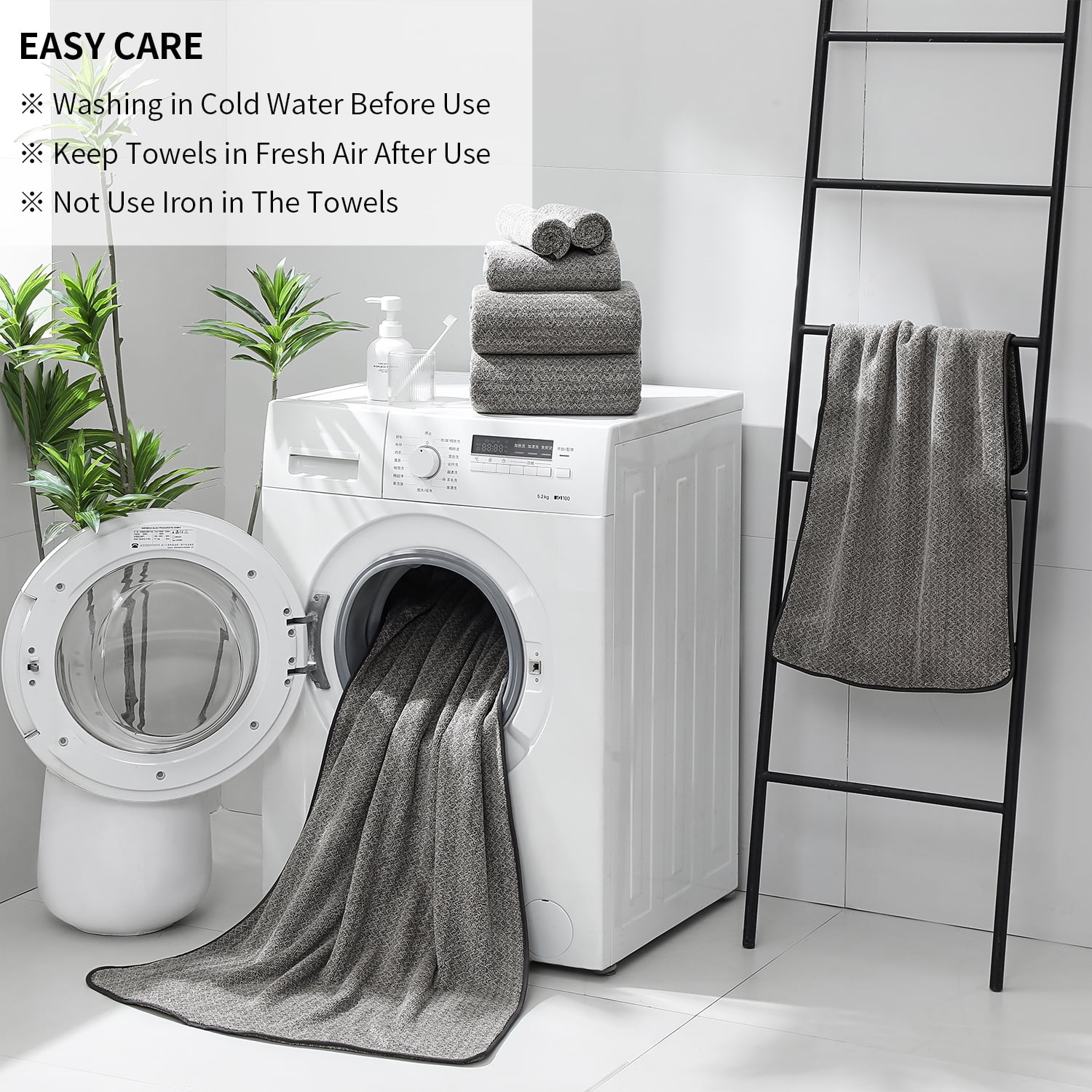 Kebury 4 Pack Bath Towels Extra large, 35"x70" Bath Sheets Towels Set For Adults, Oversize Bathroom Towel Ultra Soft Microfiber Quick Dry Highly Absorbent Shower Towel Spa Hotel Use (Dark Brown)