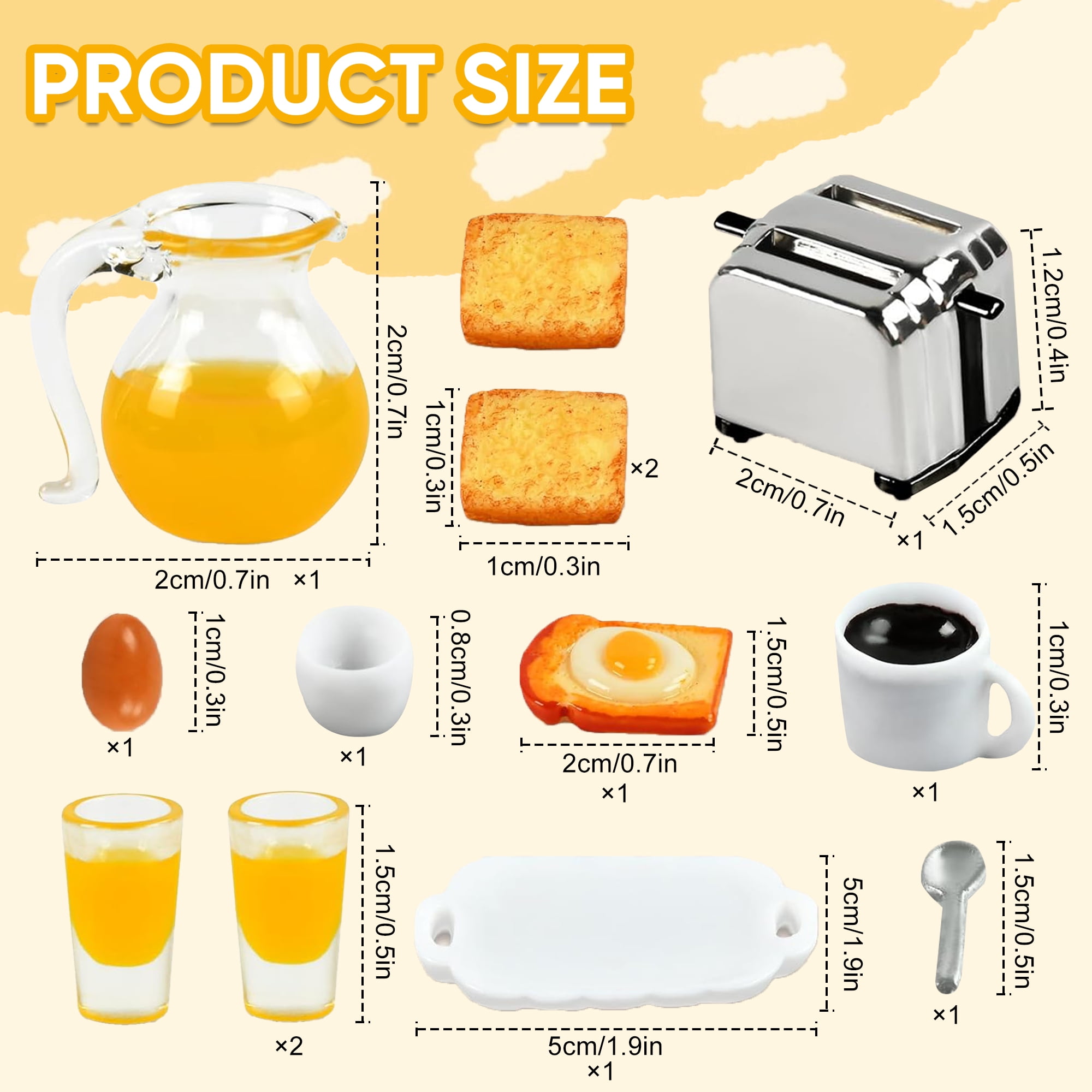 Ensemble de Cuisine Miniature Exquis pour Maison de Poupée avec équ