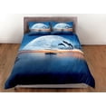 thumbnail image 3 of Dolphin dash blue moon duvet cover set galaxy bedding, space bedding set full,, 3 of 4