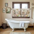 thumbnail image 4 of Easter Rabbit Tier Curtains 24 Inch Length, Farmhouse Spring Botanical Flowers Eggs Grid Cafe Short Curtains for Bathroom Over Sink, Small Kitchen Curtain Light Filtering Drapes 2 Panels 27.5"Wx24"L, 4 of 8
